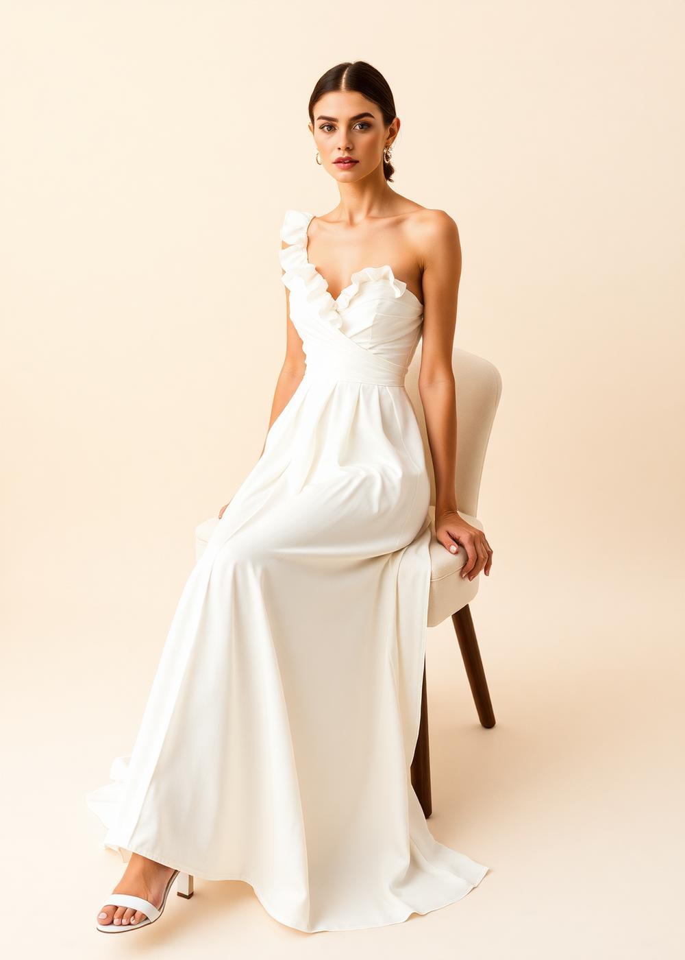 Ivory Ruffle Gown